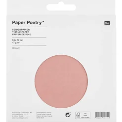 Rico Design Bibuła gładka do pakowania prezentów - Paper Poetry - różowa, 5 szt.