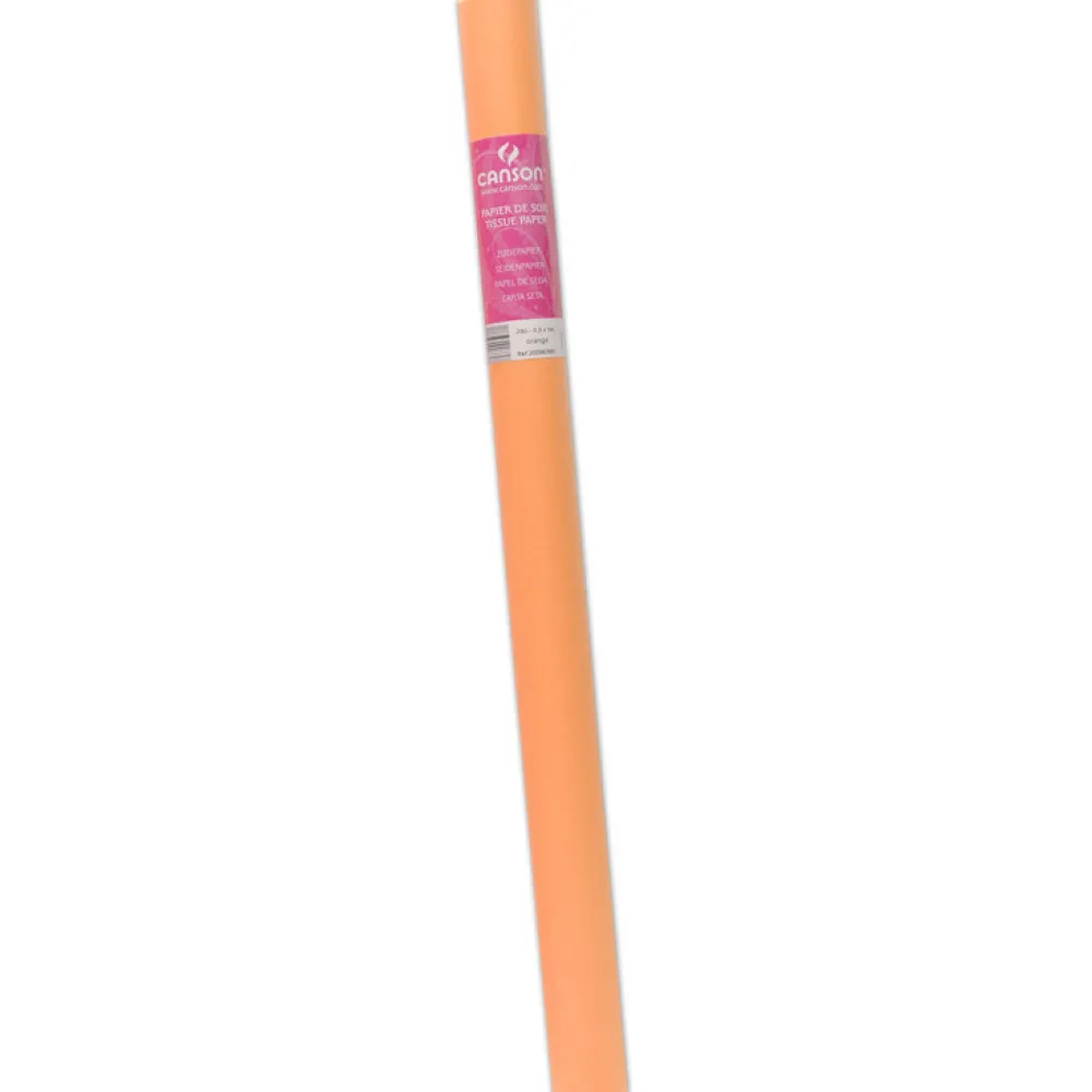 Bibuła gładka w rolce - Canson - pomarańczowa, 20 g, 50 cm x 5 m