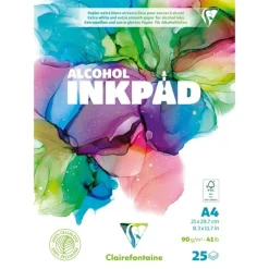 Clairefontaine Blok Alcohol Inkpad A4 - - 90 g 25 ark.