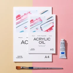 PaperConcept Blok do akryli i oleju Acrylic Oil - - canvas grain A3 300 g 10 ark. ><noscript><img width=