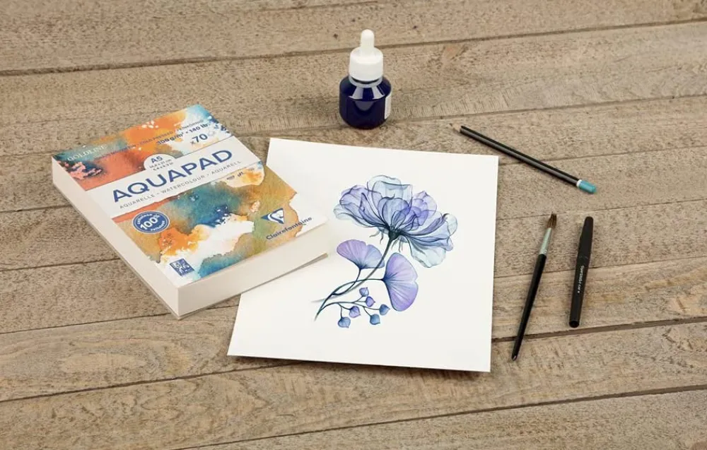 Clairefontaine Blok do akwareli Aquapad Watercolour - - cold pressed, A4, 300 g, 50 ark. > Papier Do Akwareli
