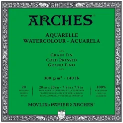 Arches Blok do akwareli - - cold pressed, 20 x 20 cm, 300 g, 20 ark.