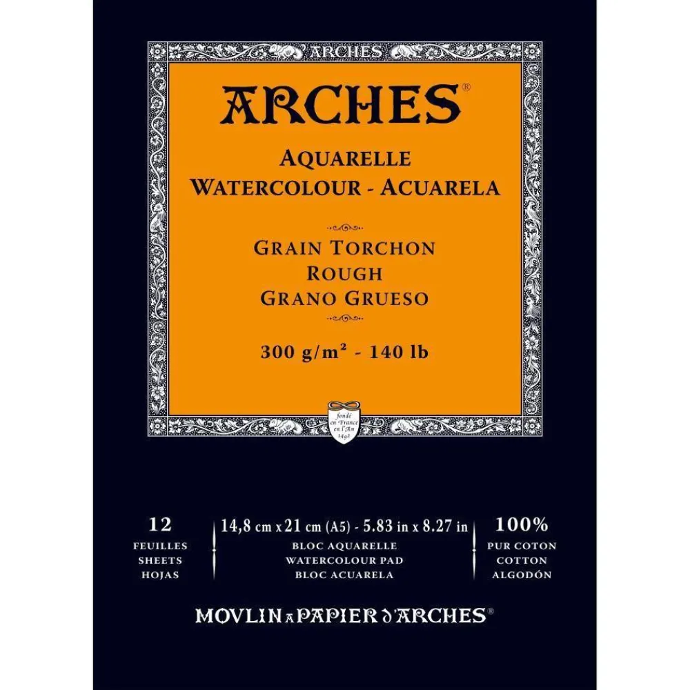 Arches Blok do akwareli - - rough, A5, 300 g, 12 ark. > Papier Do Akwareli