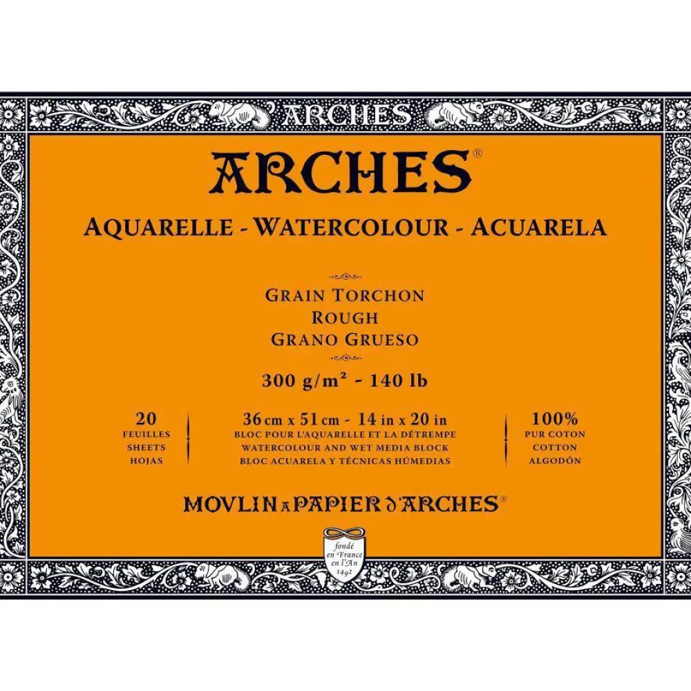 Arches Blok do akwareli - - rough, 36 x 51 cm, 300 g, 20 ark. > Papier Do Akwareli