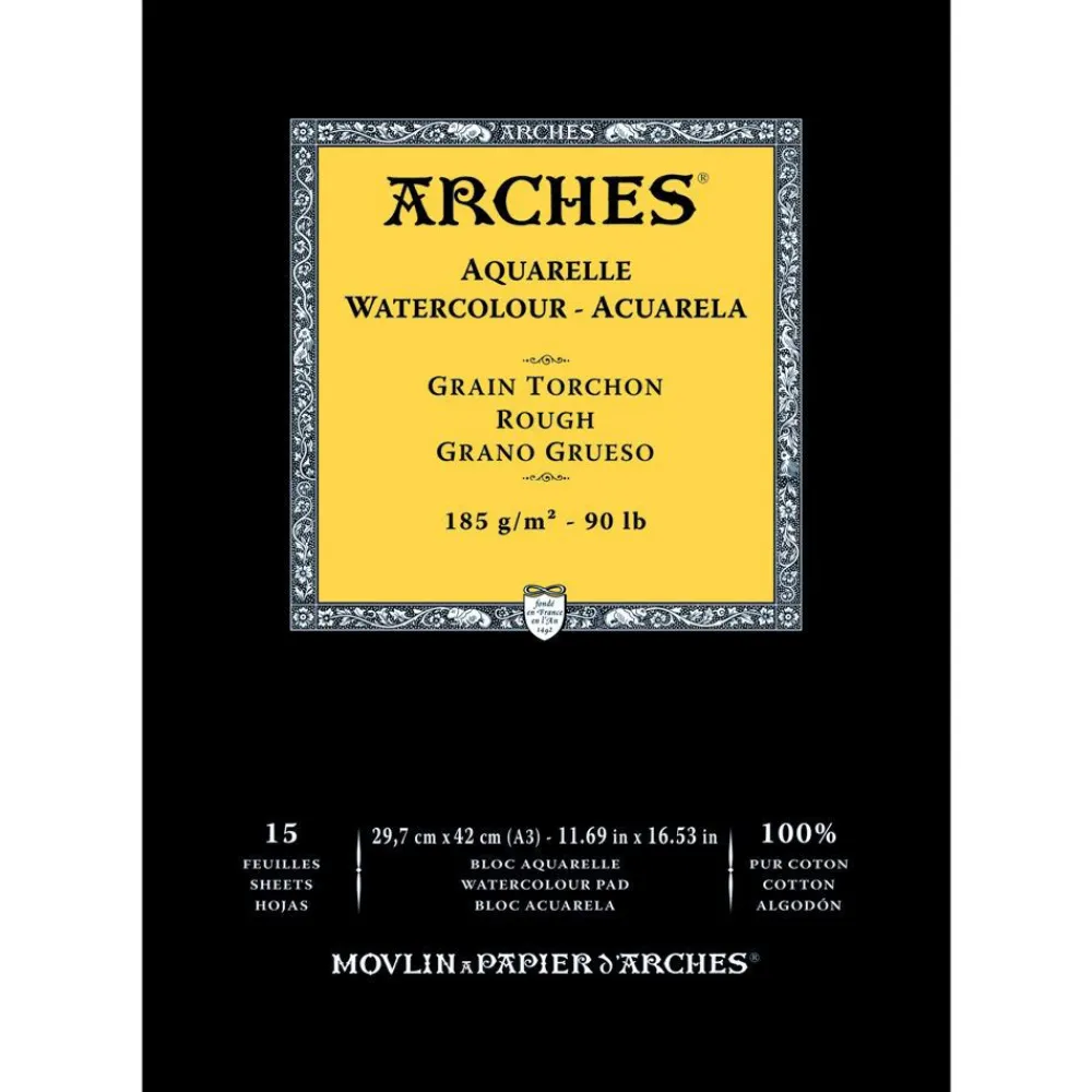 Arches Blok do akwareli - - rough, A3, 185 g, 15 ark.