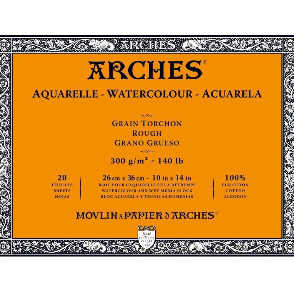 Arches Blok do akwareli - - rough, 26 x 36 cm, 300 g, 20 ark.
