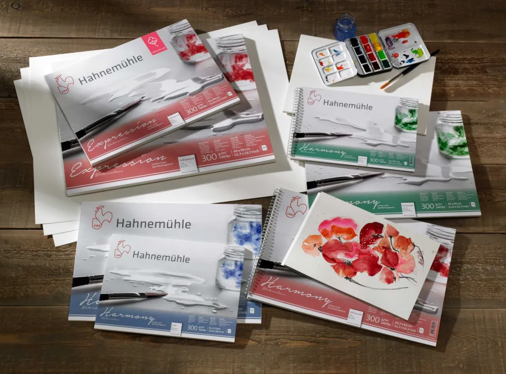 Hahnemuhle Blok do akwareli Harmony - Hahnemühle - cold pressed, A4, 300 g, 12 ark.