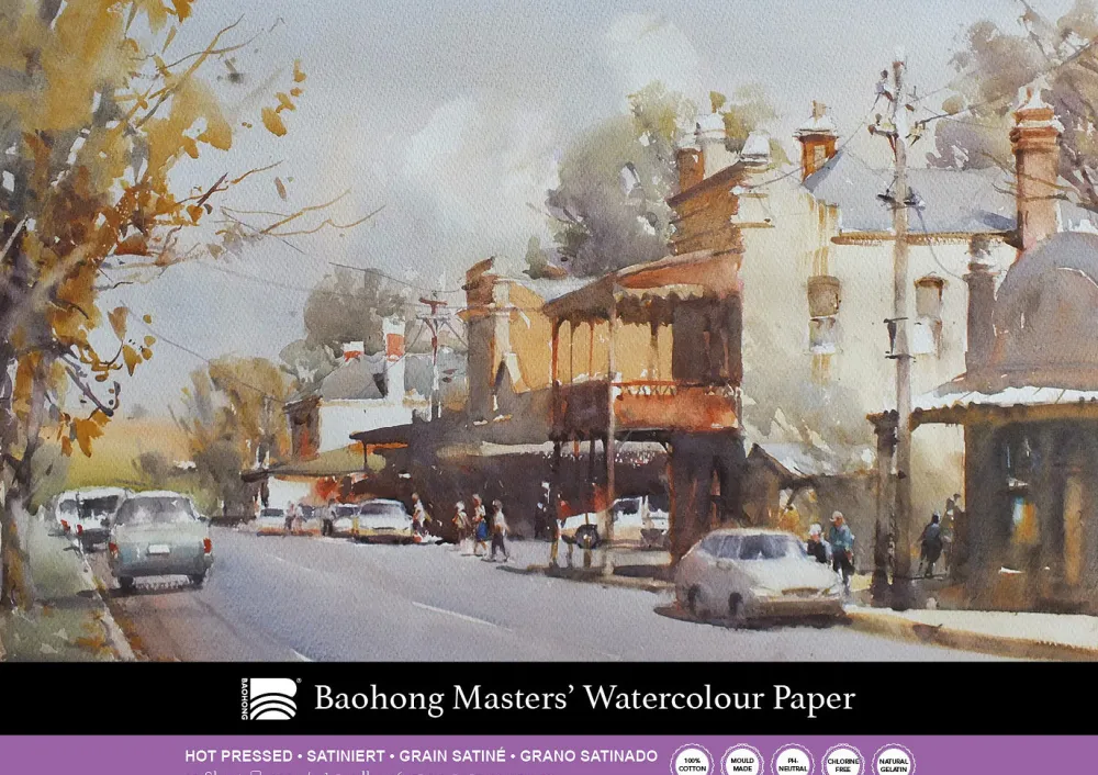 Baohong Blok do akwareli Master's 36 x 51 cm - - hot pressed, 300 g, 20 ark. > Papier Do Akwareli