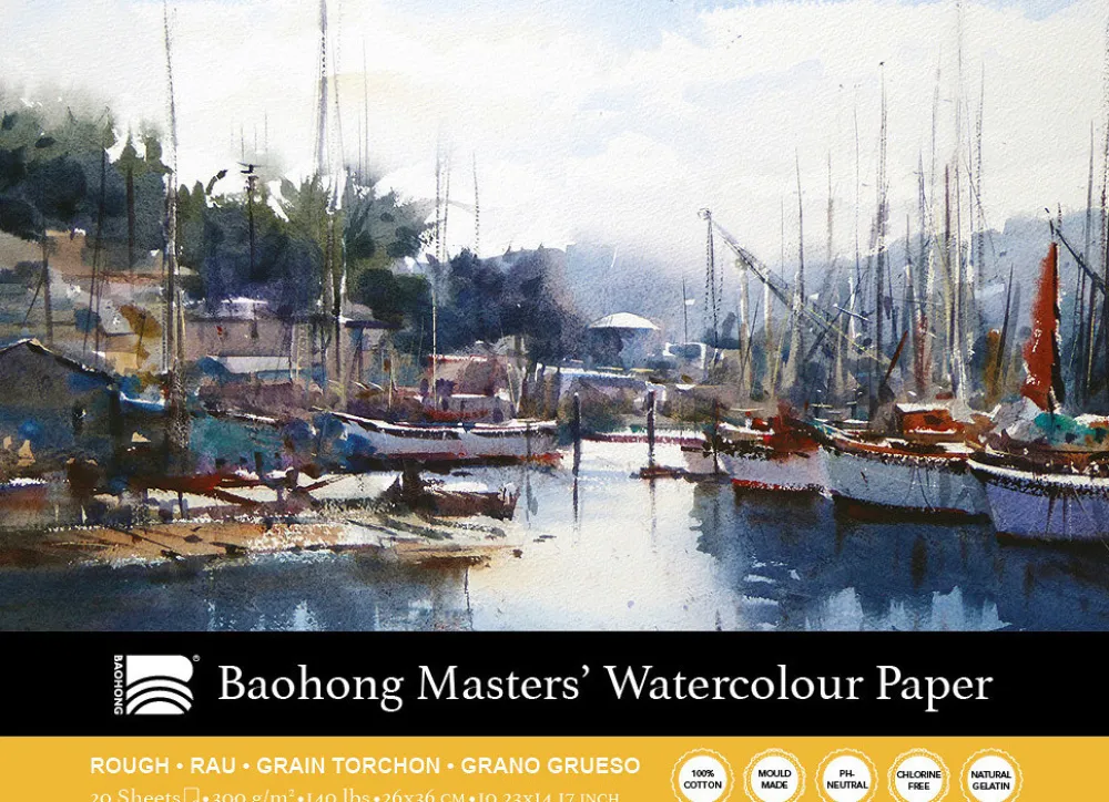 Baohong Blok do akwareli Master's 26 x 36 cm - - rough, 300 g, 20 ark.