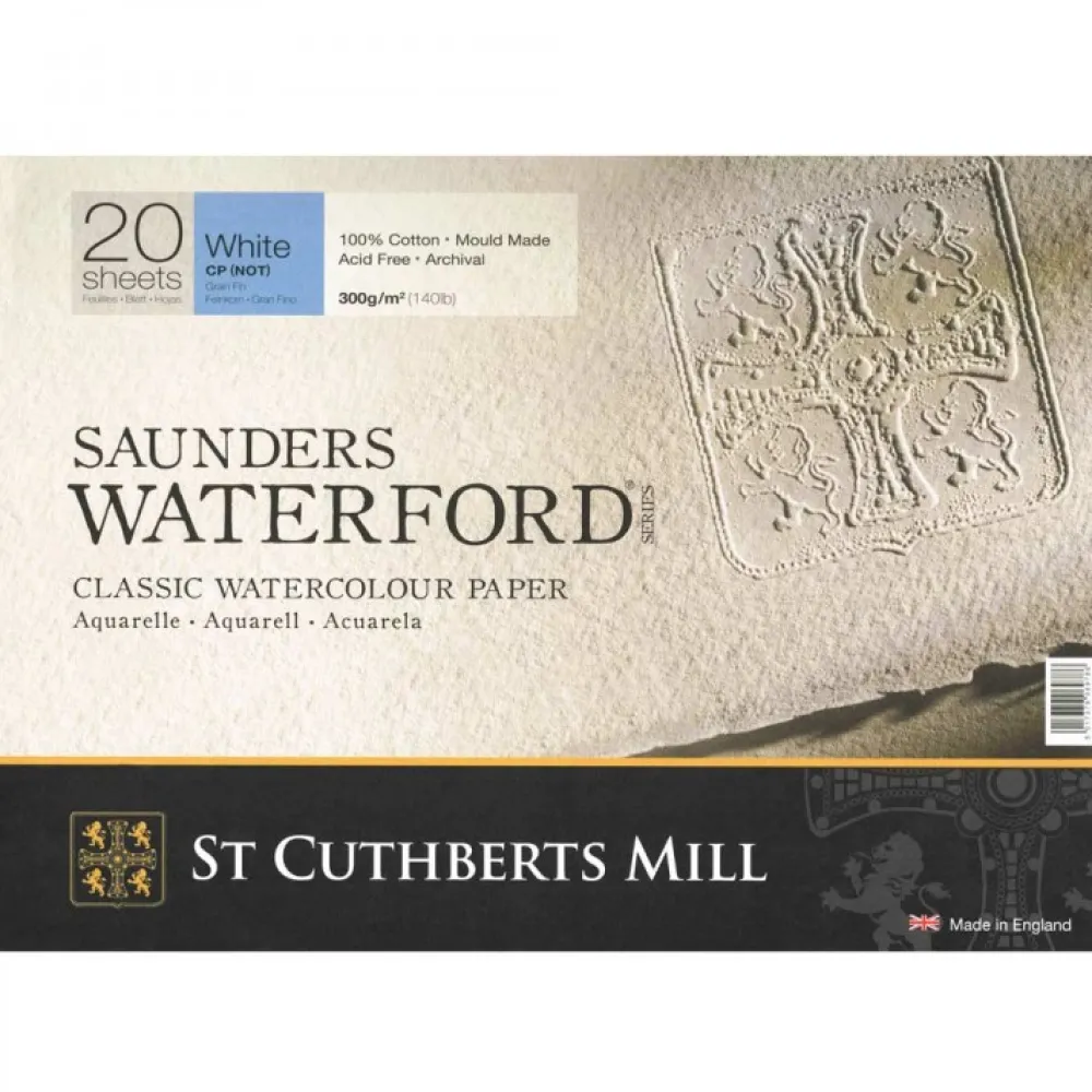 St Cuthberts Mill Blok do akwareli Saunders Waterford - cold press, 51 x 36 cm, 300 g, 20 ark.