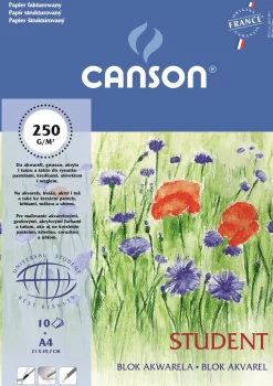 Canson Blok do akwareli Student A4 - - 250 g, 10 ark. > Papier Do Akwareli