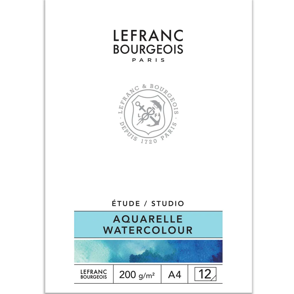 Lefranc & Bourgeois Blok do akwareli Studio - - A4, 200 g, 12 ark. > Papier Do Akwareli