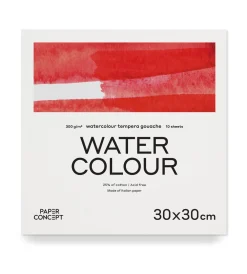 PaperConcept Blok do akwareli Watercolour - - cold press 30 x 30 cm 300 g 10 ark.