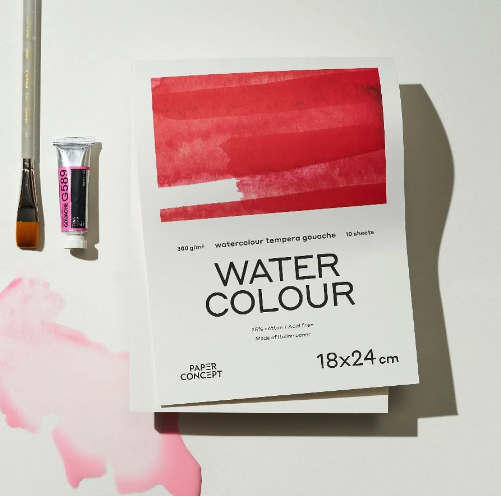 PaperConcept Blok do akwareli Watercolour - - cold press A2 300 g 10 ark.
