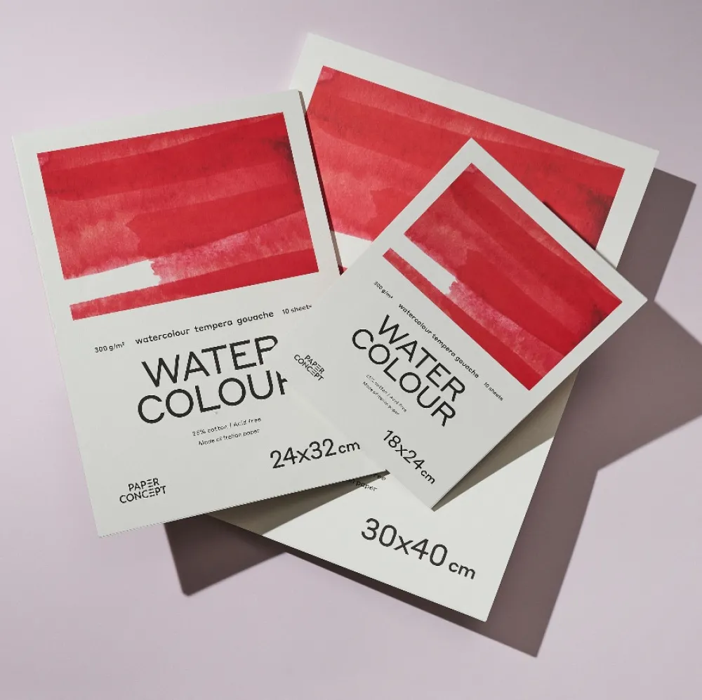PaperConcept Blok do akwareli Watercolour na spirali - - cold press A5 300 g 10 ark.