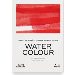 PaperConcept Blok do akwareli Watercolour - - cold press A4 300 g 10 ark. ><noscript><img width=