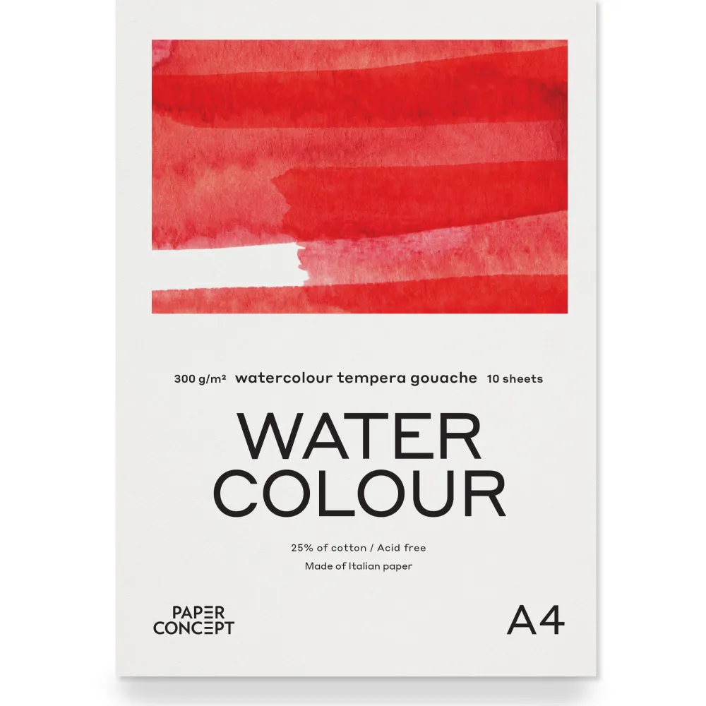 PaperConcept Blok do akwareli Watercolour - - cold press A4 300 g 10 ark. > Papier Do Akwareli