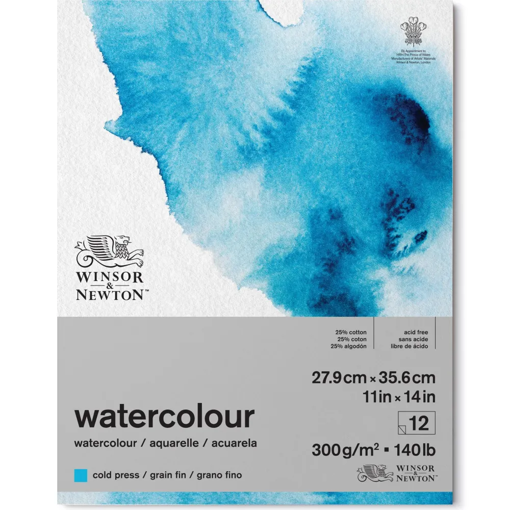 Winsor & Newton Blok do akwareli - - cold press, 28 x 36 cm, 300g, 12 ark.