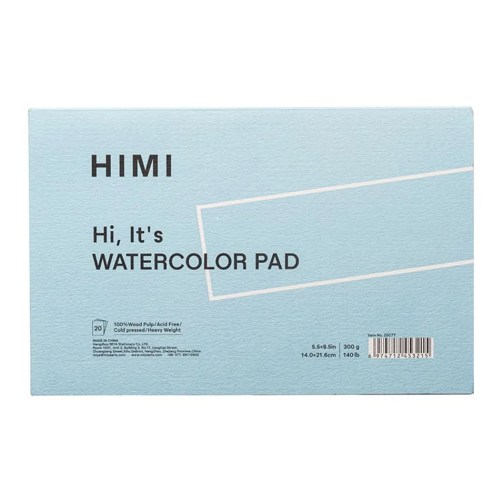 HIMI Blok do akwareli 14 x 21,6 cm - - Blue 300 g 20 ark.