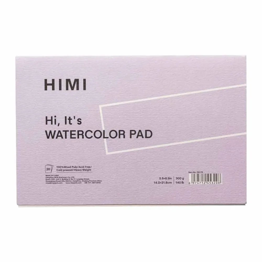 HIMI Blok do akwareli 14 x 21,6 cm - - Purple 300 g 20 ark. > Papier Do Akwareli|Bloki Uniwersalne