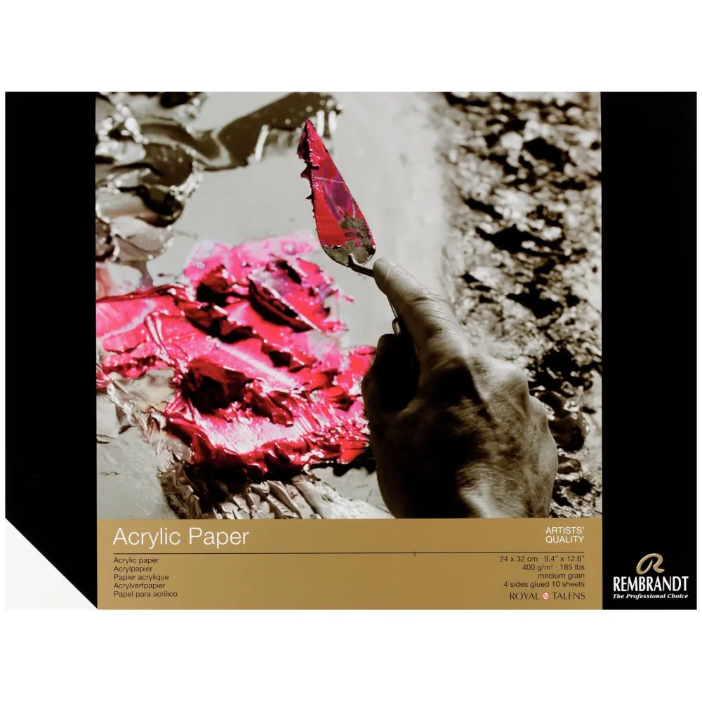 Rembrandt Blok do farb akrylowych - - średnioziarnisty, 24 x 32 cm, 400g, 10 ark. > Papier Do Akryli I Farb Olejnych