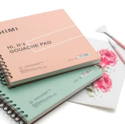 HIMI Blok do gwaszy na spirali 21,6 x 21,6 cm - - Green 160 g 50 ark. > Papier Do Akwareli|Bloki Uniwersalne