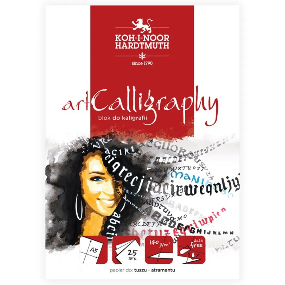 KOH-I-NOOR Blok do kaligrafii Art Calligraphy - - A5, 140 g, 25 ark. > Papier Do Kaligrafii