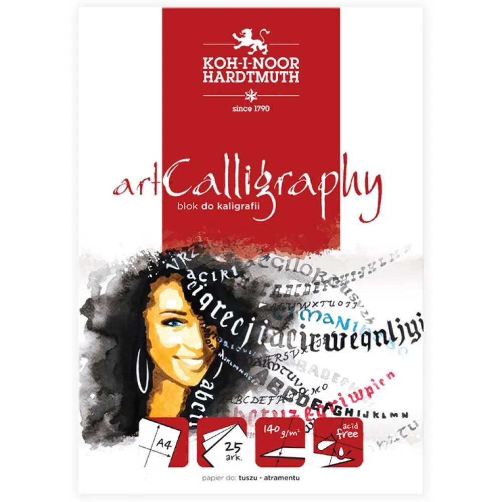 KOH-I-NOOR Blok do kaligrafii Art Calligraphy - - A4, 140 g, 25 ark.