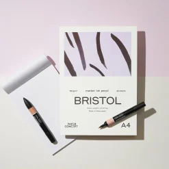 PaperConcept Blok do kredek i tuszu Bristol - - smooth A4 190 g 20 ark. > Bloki Uniwersalne|Bloki Rysunkowe