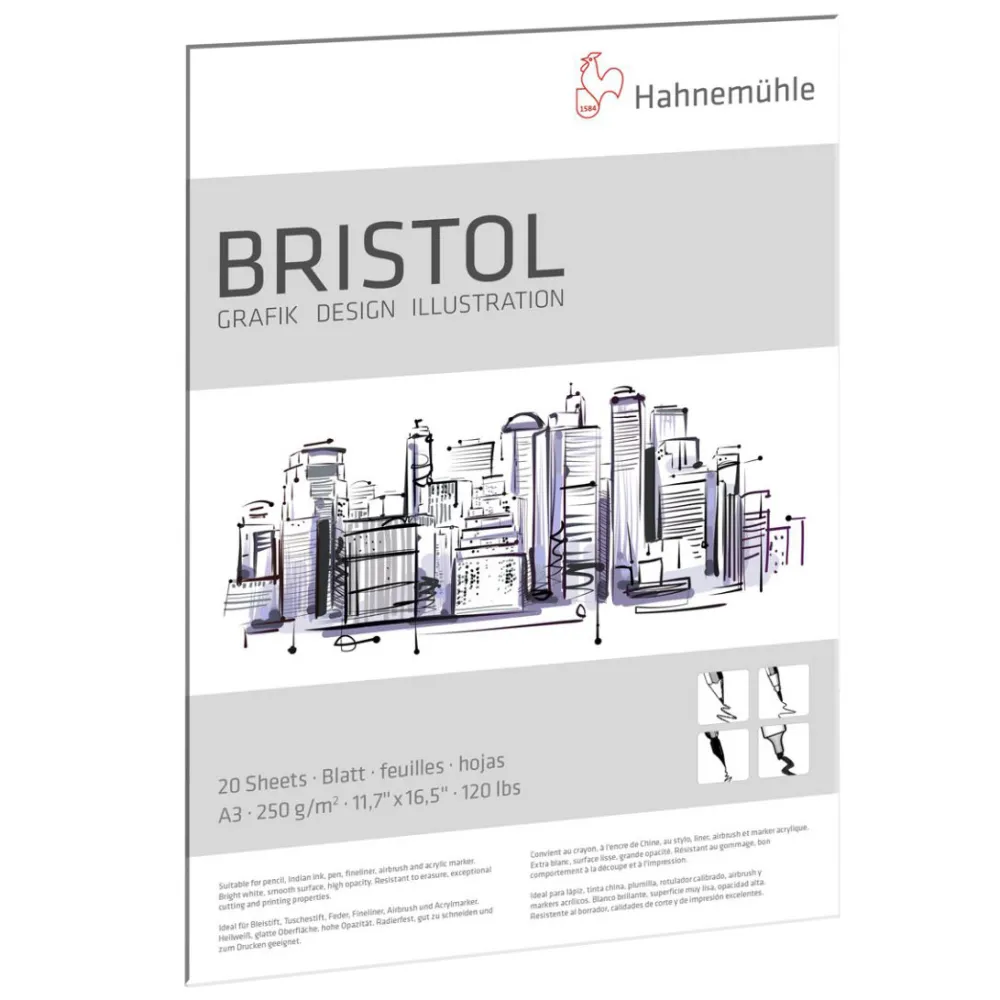 Hahnemuhle Blok do markerów Bristol - Hahnemühle - A3, 250 g, 20 ark.