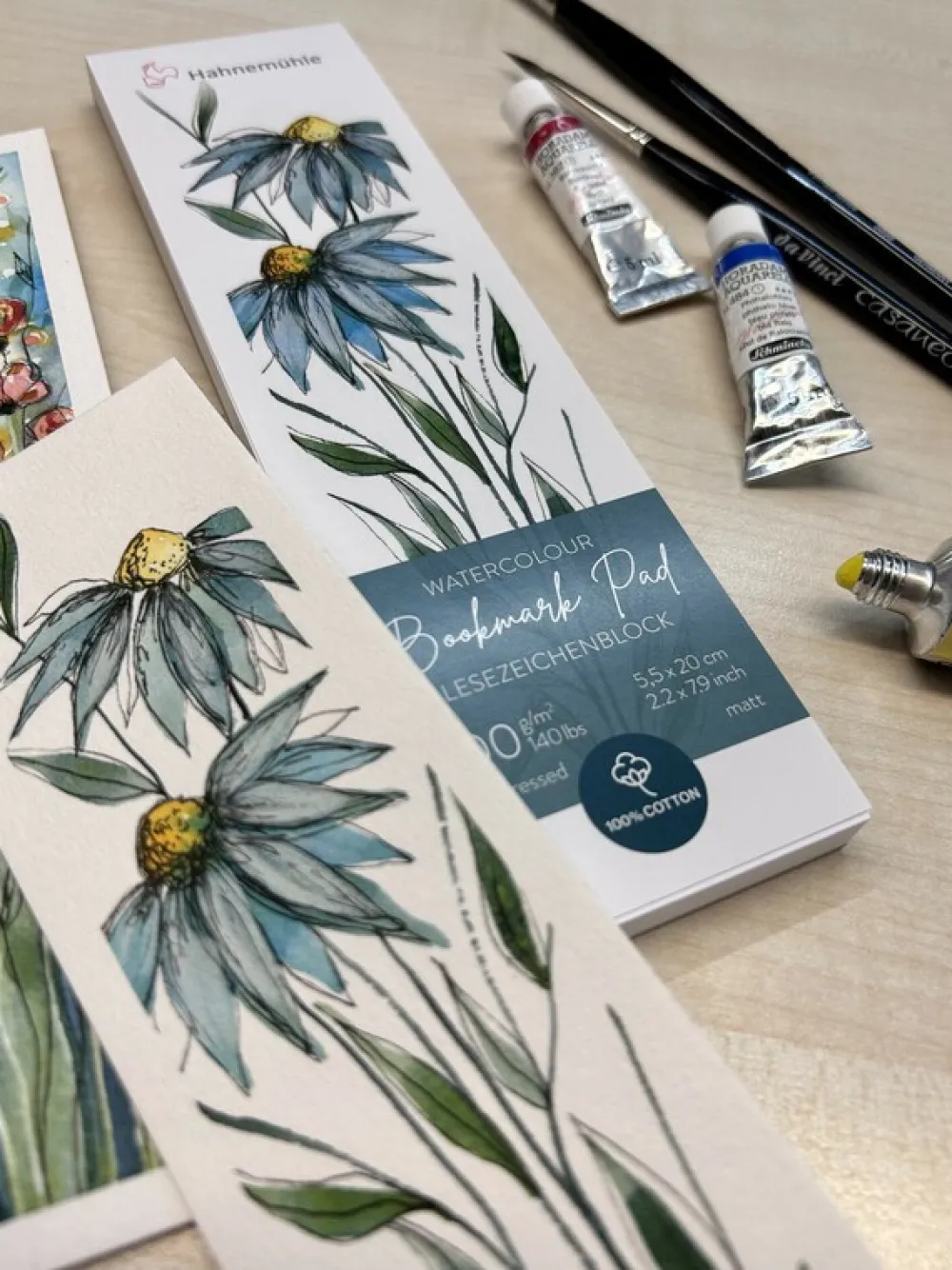 Hahnemuhle Blok do zakładek, Bookmark Pad - Hahnemühle - 5,5 x 20 cm, 300 g, 15 ark. > Papier Do Akwareli