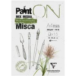 Clairefontaine Blok Paint'ON Mix Media Misca - - A3, 250g, 15 ark. ><noscript><img width=