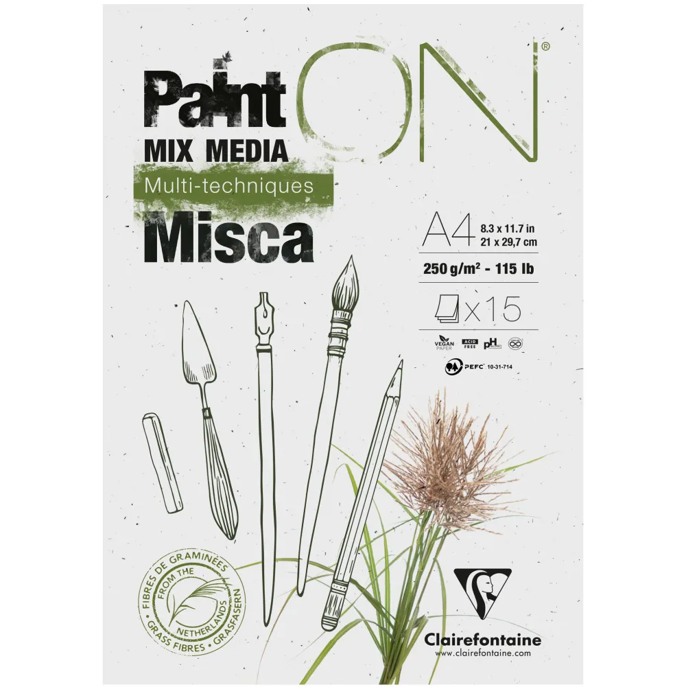 Clairefontaine Blok Paint'ON Mix Media Misca - - A3, 250g, 15 ark. > Bloki Do Markerów|Bloki Uniwersalne