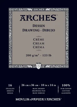 Arches Blok rysunkowy - - cream, 23 x 31 cm, 200 g, 16 ark. > Bloki Rysunkowe