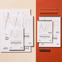 PaperConcept Blok rysunkowy Drawing na spirali - - medium grain A5 120 g 50 ark.
