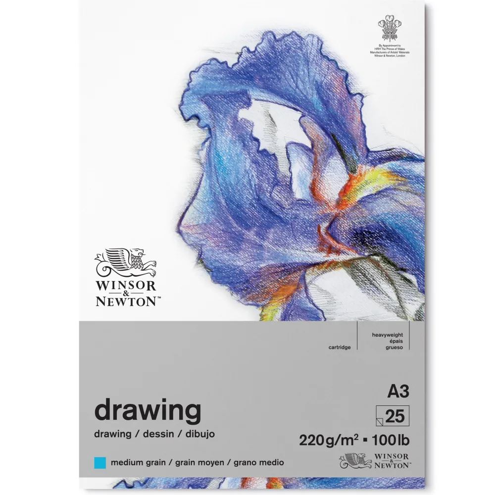 Winsor & Newton Blok rysunkowy Drawing Pad - - medium, A3, 220g, 25 ark. > Bloki Rysunkowe