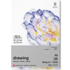 Winsor & Newton Blok rysunkowy Drawing Pad - - smooth, A5, 220g, 25 ark.