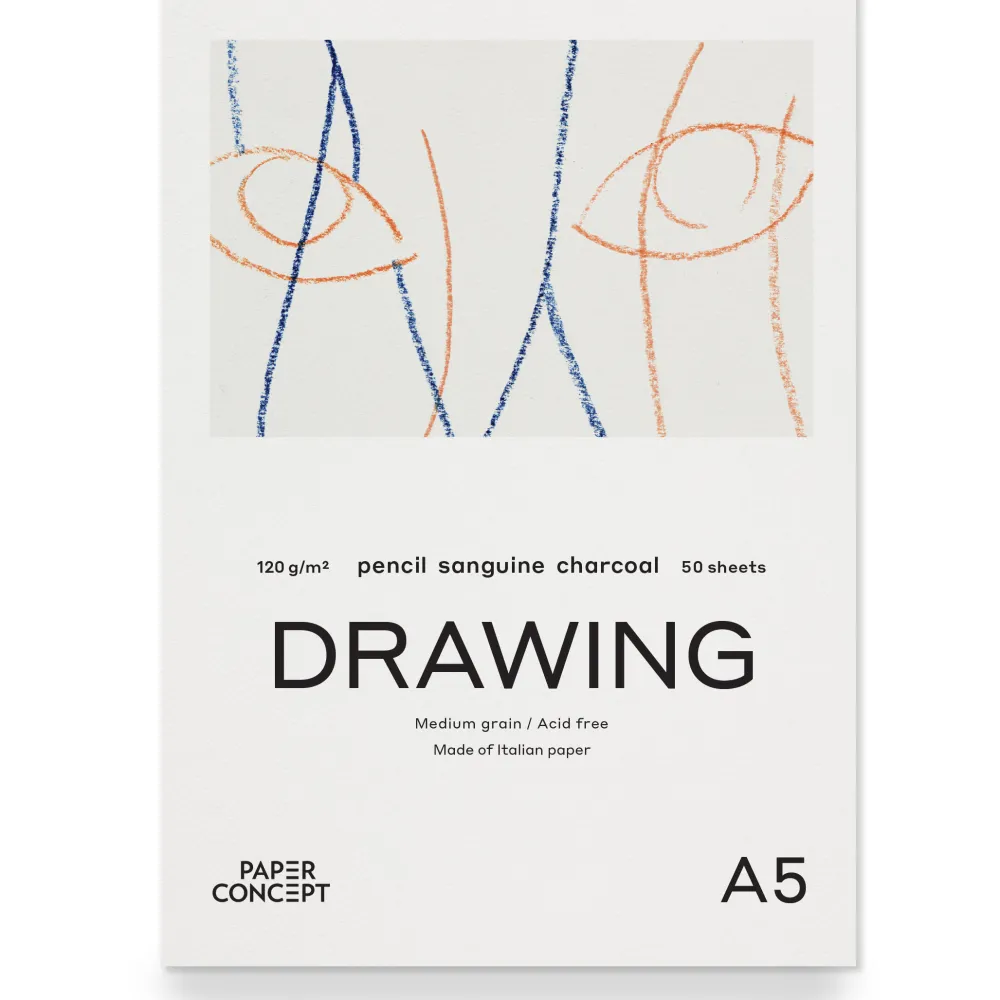 PaperConcept Blok rysunkowy Drawing - - medium grain A4 120 g 50 ark. > Bloki Rysunkowe