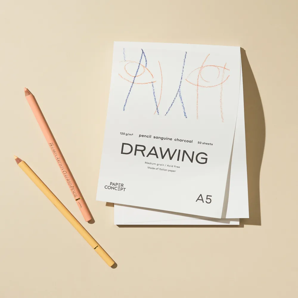 PaperConcept Blok rysunkowy Drawing - - medium grain A4 120 g 50 ark. > Bloki Rysunkowe