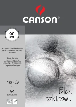 Canson Blok szkicowy A4 - - 90 g, 100 ark.