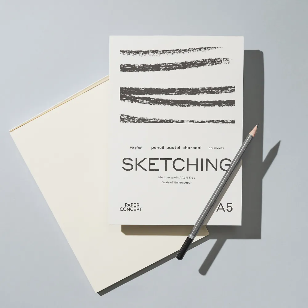 PaperConcept Blok szkicowy Sketching - - medium grain A5 90 g 50 ark. > Bloki Rysunkowe