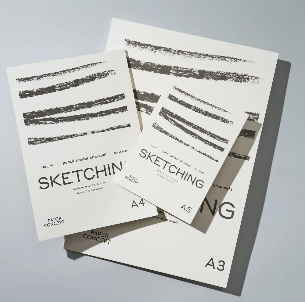 PaperConcept Blok szkicowy Sketching - - medium grain A3 90 g 50 ark. > Bloki Rysunkowe