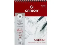 Canson Blok szkicowy Student A4 - - spirala, 90 g, 100 ark. > Bloki Szkicowe