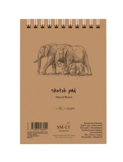 SMLT Blok szkicowy, szkicownik A5 - SM-LT - kraft, 135 g, 80 ark.