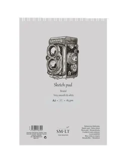 SMLT Blok szkicowy, szkicownik A5 - SM-LT - biały, 185 g, 30 ark.