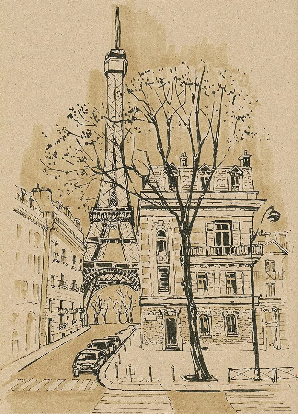 Clairefontaine Blok uniwersalny Kraft Mixed Media - - brązowy, A4, 90g, 100 ark. > Bloki Uniwersalne|Papier Do Akryli I Farb Olejnych