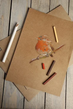 Clairefontaine Blok uniwersalny Kraft Mixed Media - - brązowy, A4, 90g, 100 ark. > Bloki Uniwersalne|Papier Do Akryli I Farb Olejnych