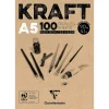 Clairefontaine Blok uniwersalny Kraft Mixed Media - - brązowy, A5, 90g, 100 ark.