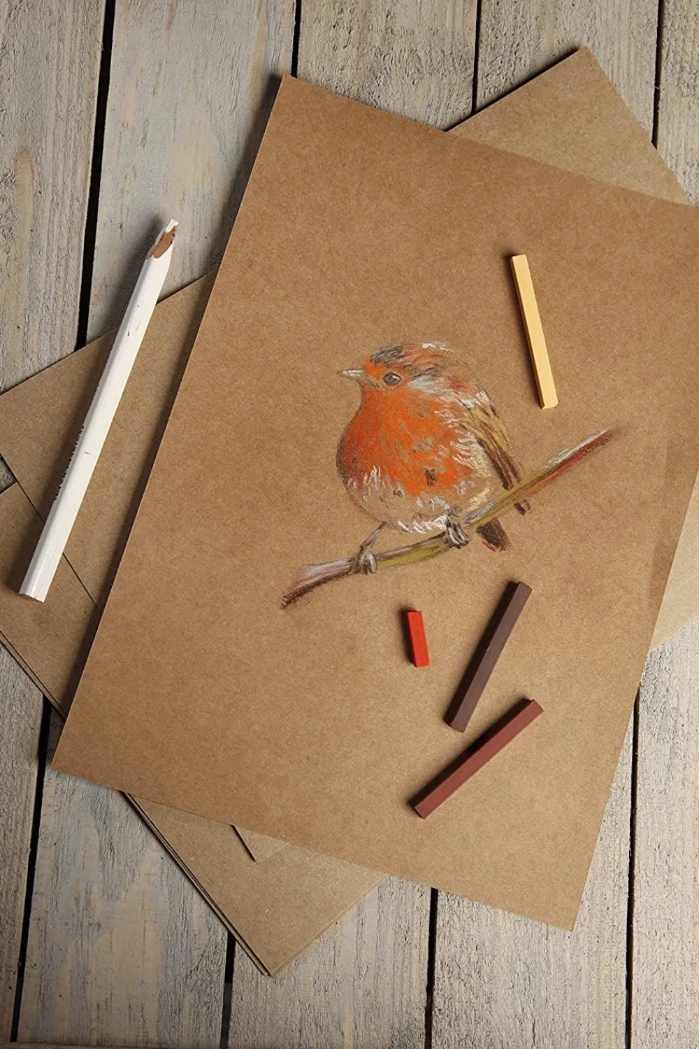 Clairefontaine Blok uniwersalny Kraft Mixed Media - - brązowy, A5, 90g, 100 ark.