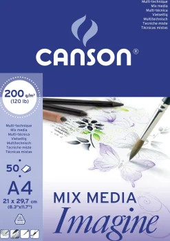 Canson Blok uniwersalny Mix Media Imagine A4 - - 200 g, 50 ark > Bloki Uniwersalne